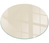 Placa de cristal para chimenea, zócalo protector de chimenea, diseño moderno | 70x70 | rueda | colorbeige