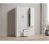 Armario 3 puertas y 6 cajones - l136 cm - blanco - belomy