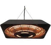 Calefactor exterior de techo 800 / 1200 / 2000w outsunny 45x45x10 cm negro
