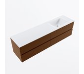 Mondiaz vica 180cm mueble de baño rust 4 cajones. con lavabo cloud derecho 1 orificio color talc
