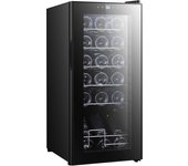 Cava para vinos, refrigerador de compresor para 18 botellas, 50 l, con puerta de vidrio, rango de temperatura de 5-18°c
