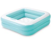 Intex - piscina acolchada cuadrada - azul