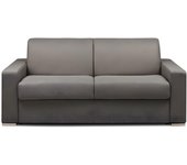 Sofá cama de 3 plazas de tela de apertura rápida calito - antracita - cama de 140 cm - colchón de 18 cm