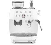 Cafetera con molinillo smeg blanco egf03wheu