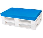 Cojin palé 120x40x10cm asiento, cojin palé azul, cojin muebles jardin, cojin jardin, cojin palé plano, muebles palé