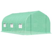Invernadero outsunny acero, pe verde 450x300x205 cm