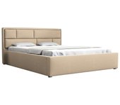 Cama pomona 105, doble, de color marrón claro, 180x200, tapiz, somieres, 200x223x93cm