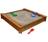 Arenero de jardín para niños cuadrado de madera