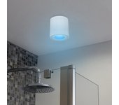 Lámpara de techo foco lámpara de techo redonda led gu10 6w bañera de luz cabina de ducha baño sensorial ip65 230v color blanco rgbw+6000k