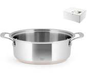 Cacerola baja en acero inoxidable 18/10 y cobre, ø 24 cm h&h