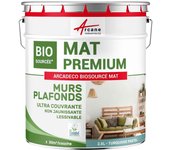 Pintura mate para pared y techo: arcadeco biosourcé mat - 2.5 l (+ ou - 30m² par couche) ral 6034 - turquesa pastel - arcane industries