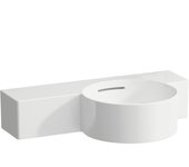 Laufen val lavabo con enjuague manual, sin agujero para grifo, con rebosadero, 550x315mm, repisa izquierda, h8152844001091, color: blanco