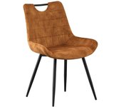 Silla 'nino' terciopelo dorado, dimensiones h84 x l56 x p62.5, ideal para tu cocina o comedor.