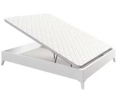 Canapé de madera tapizada color blanco 160x200