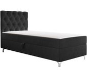 Cama continental memphis 142, continental, individuales, negro, 80x200, tapiz, somieres, 80x207x114cm
