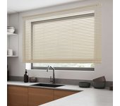Persianas venecianas de vinilo con cordón topo 90x160