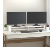 Vidaxl soporte de monitor madera maciza de pino blanco 100x27x15 cm