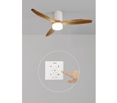 Wind calm line - ventilador de techo 40w silencioso ø132 cm 100% madera con wifi y mando a distancia