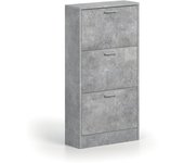 Mueble zapatero vertical era, 3 cajones color gris hormigón