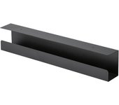 Canaleta pasacables horizontal para escritorio, largo 60 cm, negro