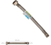 Latiguillo flexible reforzado acero inoxidable termo macho 1/2 - hembra 3/4 longitud 250 mm