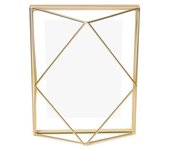 Umbra prisma cornice portafoto, 13x18cm, acciaio, ottone opaco