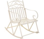 Sillon balancin de forja blanco 55x45x91h cm