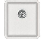 Fregadero de cocina de granito lavabo simple 42 x 46 cm blanco 02_0002354