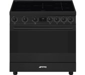 Smeg concert c9imn2 cocina cocina independiente eléctrico con placa de inducción negro a