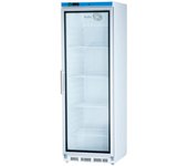 Romux® armario expositor refrigerado de 1 puerta de cristal de 60 cm refrigeración ventilada | armario frigorífico capacidad 258 l- 4 estantes y 130 w