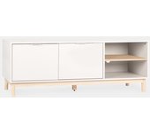 Mueble tv de lacado blanco 140x53 cm