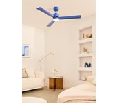 Wind modern - ventilador de techo 40w ø132 cm silencioso con luz led, controlador de pared y mando a distancia