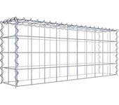 Gabión para montar en altura de 100 cm x 40 cm x 20 cm (l x h x p), malla 10 x 10 cm, espiral. atención: falta una rejilla - diámetro del cable ...