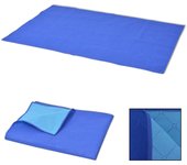 Vidaxl manta de picnic azul y azul claro 150x200 cm