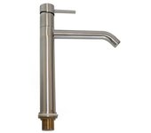 Grifo monomando para fregadero de cocina de acero inoxidable h.32,9x19 cm