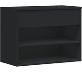 Banco para zapatos, botas, cómoda, estante, almacenamiento de entrada, 60 x 30 x 45 cm, madera contrachap 02_0022993