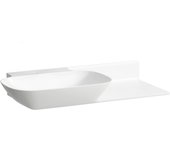 Laufen ino lavabo, sin agujero para grifo, sin rebosadero, repisa cerámica derecha, 900x450mm, h8133024001121, color: blanco con lcc