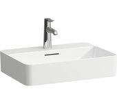 Laufen val lavabo bol, 3 agujeros para grifo, con rebosadero, 550x400mm, h812284a001081, color: blanco con lcc activo