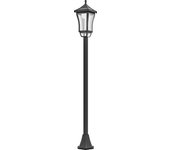 Farol solar outsunny plástico negro 15x15x127 cm