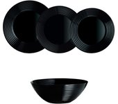 Vajilla opal luminarc harena 19 piezas-6 personas - negro