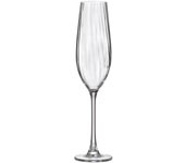 6 copa flauta cristalín bohemia optic 26cl - transparente