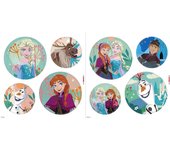 Adhesivo para ventanas frozen personajes azul, verde y morado - 30 cm x 30 cm - disney