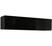 Mueble tv | mueble de televisión | colgante | mueble de salón | 1 puerta 2 compartimentos | 160x29x30cm | modelo krista h-160 | negro brillo