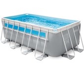 Piscina desmontable rectangular 8.418 l c/depuradora clearview prism frame intex