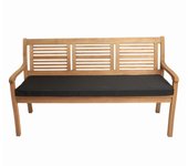 Cojín para banco de jardín 100x60x7cm asiento, cojín de asiento plano negro, cojín para columpio de jardín, cojín para banco de jardín