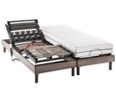 Colchón relajante eléctrico + juego de somier 2 x 90 x 200 cm colchón de muelles ensacados