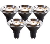 Set de 5 bombillas led gu10 dim to warm ar70 6w 2000k-3000k