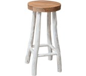 Vidaxl taburete de cocina de madera de teca