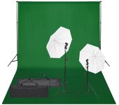 Kit de estudio fotográfico con set de luces y fondo