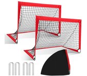 Juego de portería de fútbol de 2 uds. red de fútbol plegable mini portería de fútbol para niños 120 x 90 x 90 cm